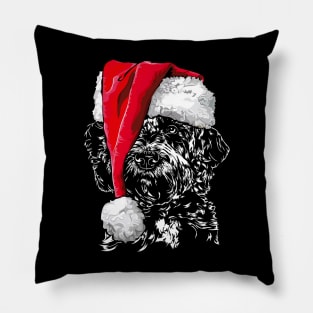 Funny Doodle Santa Christmas dog mom Pillow