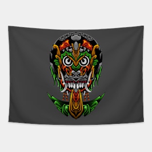 Fantasy barong with fangs Tapestry