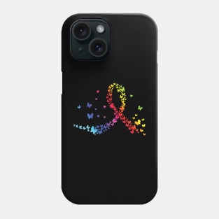 Fight Cancer in all colors Breast Cancer Awareness Mental Health Autism Awareness Phone Case