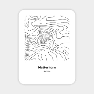 Matterhorn Topographic Map Magnet