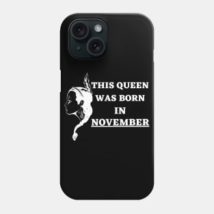 November Birthday Women Face Phone Case