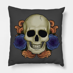 Skull and roses Pillow