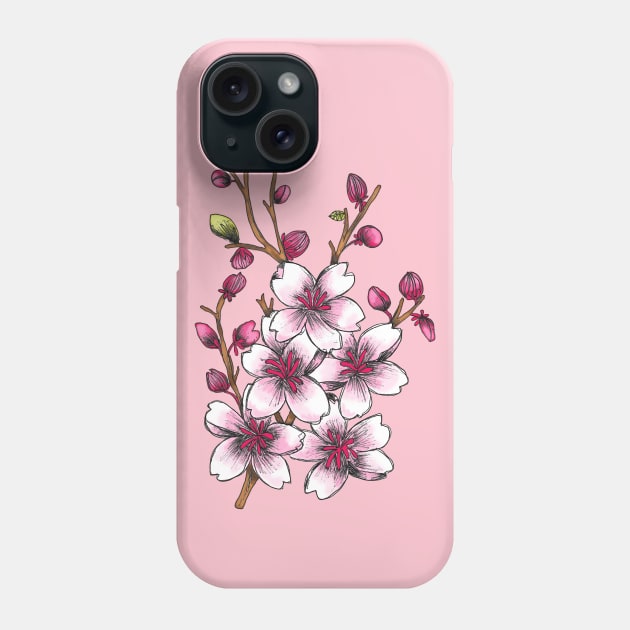 Cherry Blossom Flowers in Spring Phone Case by TimorousEclectic