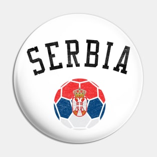 Serbia Soccer Team Heritage Flag Pin