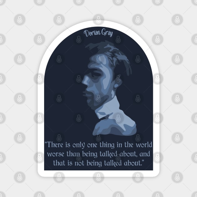 Dorian Gray Portrait and Quote Magnet by Slightly Unhinged