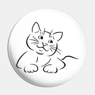 Cat Lineart Pin