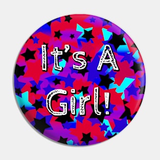 It's A Girl! Party Stars Pin