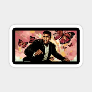Muhammad Ali - Float like a Butterfly Magnet