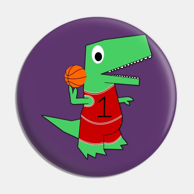 Dinosaur Baller Pin by Shrenk