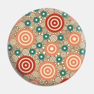 Aztec Warrior Pattern Burst v2 Circle Design Pin