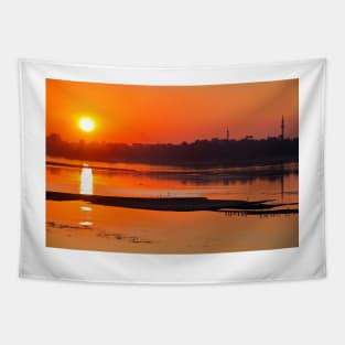 Egypt. Sunset on Nile river. Tapestry