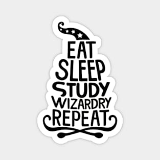 Eat, Sleep, Study Wizardry, Repeat - Hat - Wizard Magnet