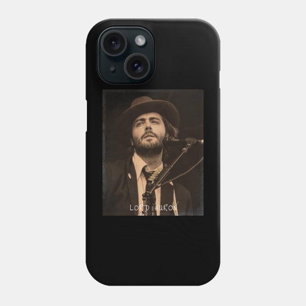 Vintage Lord Huron in Concert Phone Case by Ihkwan Art