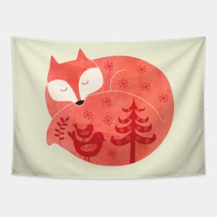 sleeping fox Tapestry