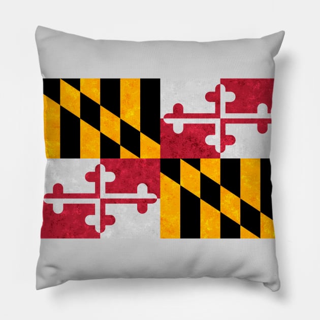 State flag of Maryland Pillow by Enzwell