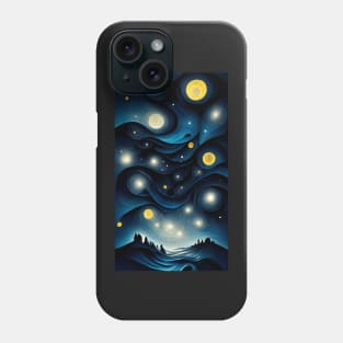 The starry night Modern Art Phone Case