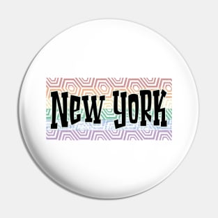 LGBTQ PATTERN AMERICA NEW YORK Pin