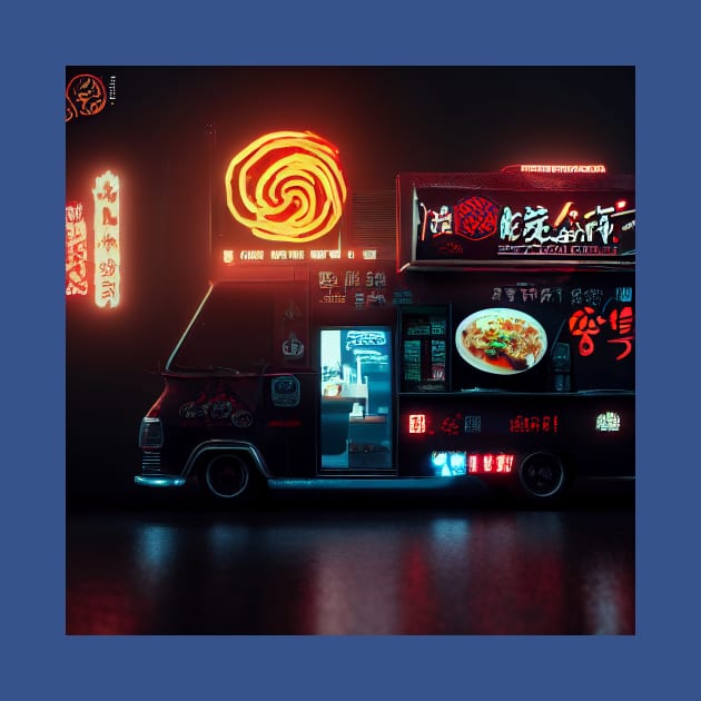 Cyberpunk Tokyo Ramen Food Truck by Grassroots Green