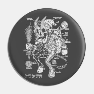 KRAMPUS ANATOMY - 1 color Pin