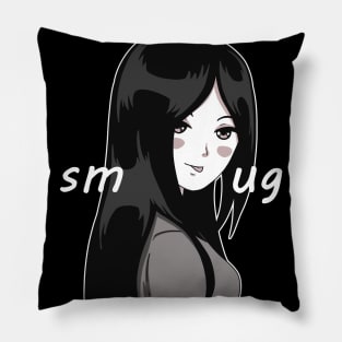 Sticking out Tongue Smug Face Manga Girl Pillow