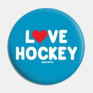 Love Hockey Heart Pin