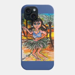 A Hawaiian Hulu Dancer Phone Case