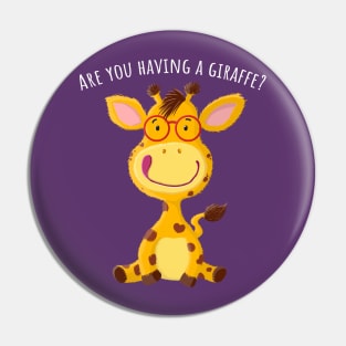 Gregor Giraffe Speaks Cockney Rhyming Slang Pin