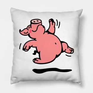 Happy dancing Pig Pillow