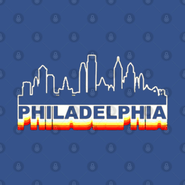 Discover Philadelphia City Skyline Vintage Retro - Philadelphia City Skyline Vintage Retro - T-Shirt