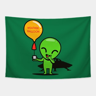 Weather Balloon Funny Cute Original Cute Alien Cartoon Tapestry