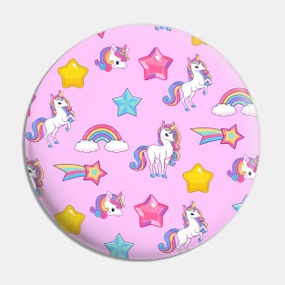 Funny Unicorns Pattern for Kids Christmas or Birthday gift idea Pin