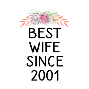 Best Wife Since 2001 Funny Wedding Anniversary Gifts From T-Shirt