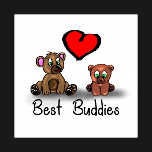 Cute Baby Bears with heart - best buddies T-Shirt