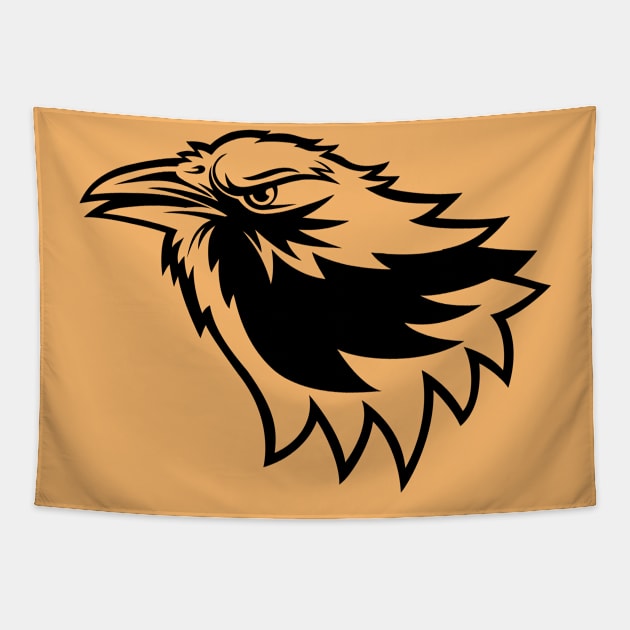 Crow Sports Mascot Tapestry by SWON Design