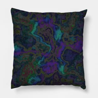 Purple Abstract Marble Stone Watercolor Pillow