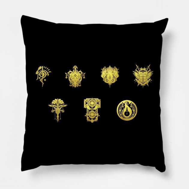Xenoblade 2 Titan emblems Pillow by badgerinafez