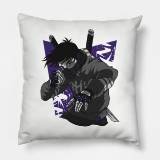 Urban Ninja Purple Graffiti Pillow