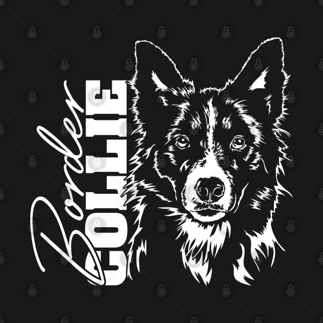 Border Collie dog lover portrait by wilsigns