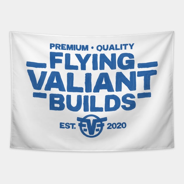 Flying Valiant Builds (Handpainted - Blue) Tapestry by jepegdesign
