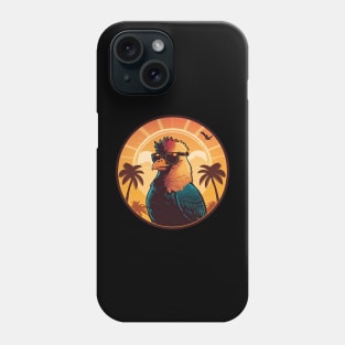 Chicken in a sunset Phone Case