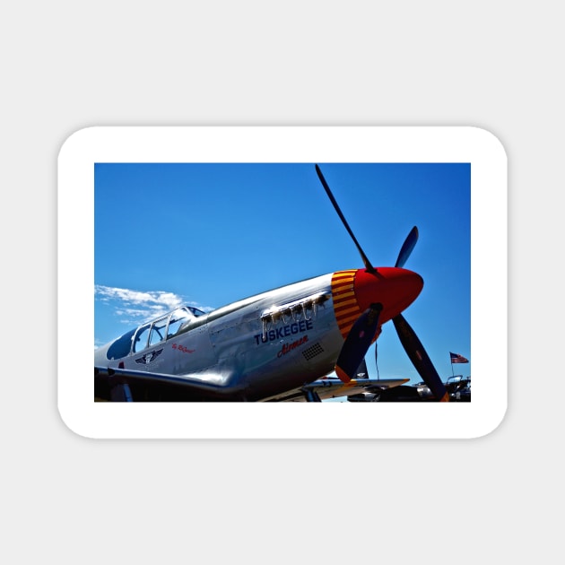 Tuskegee Airmen P51 Mustang Fighter Plane Magnet by Scubagirlamy