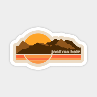 Jackson Hole Retro 70s Tourist Souvenir Magnet