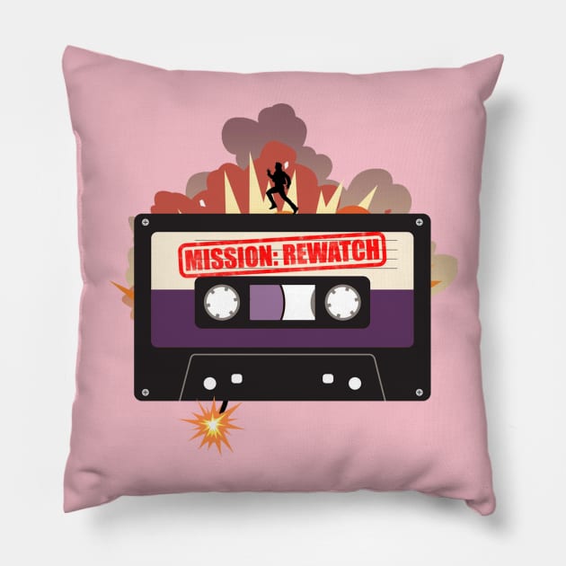 Previously Recorded - Mission: Rewatch Logo Pillow by Previously Recorded Network