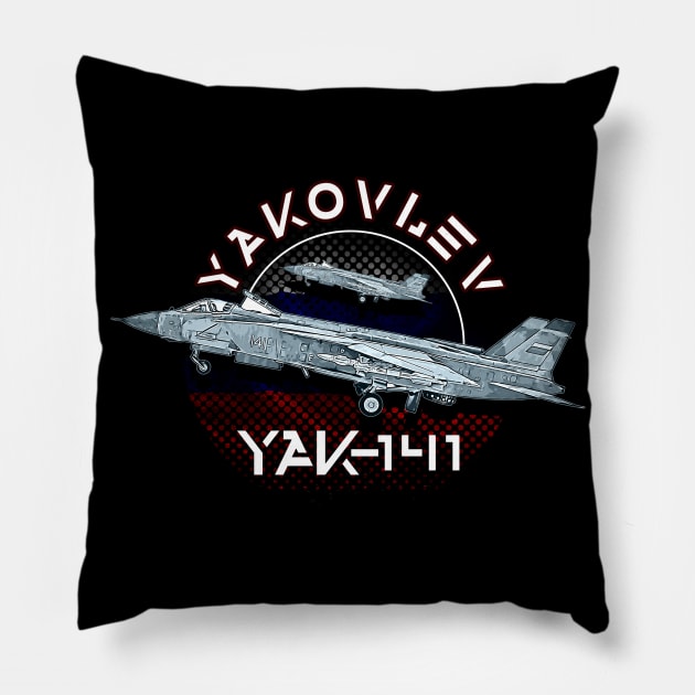 Yakolev YAK-141 Fighterjet Pillow by aeroloversclothing