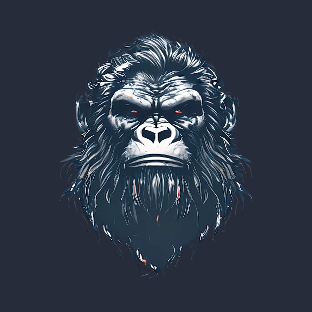 Bigfoot Face by The Dark Matter Art