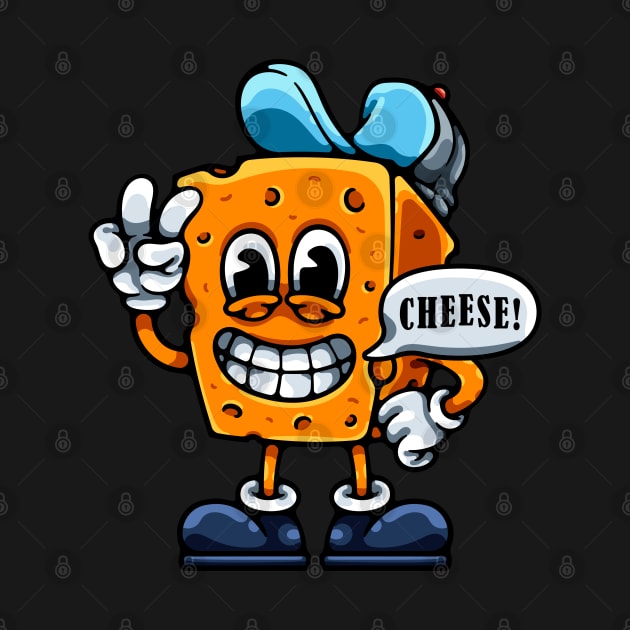 Cartoon Cheese Smilling by andhiika