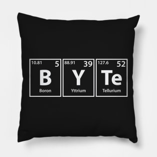 Byte (B-Y-Te) Periodic Elements Spelling Pillow