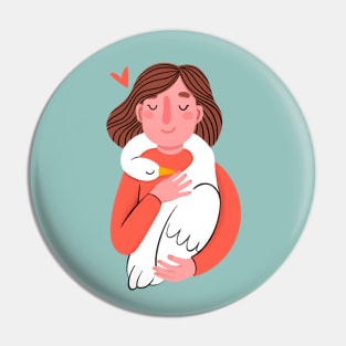 Goose friend Pin