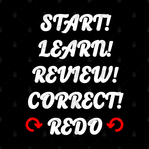 start learn review correct redo by Dolta