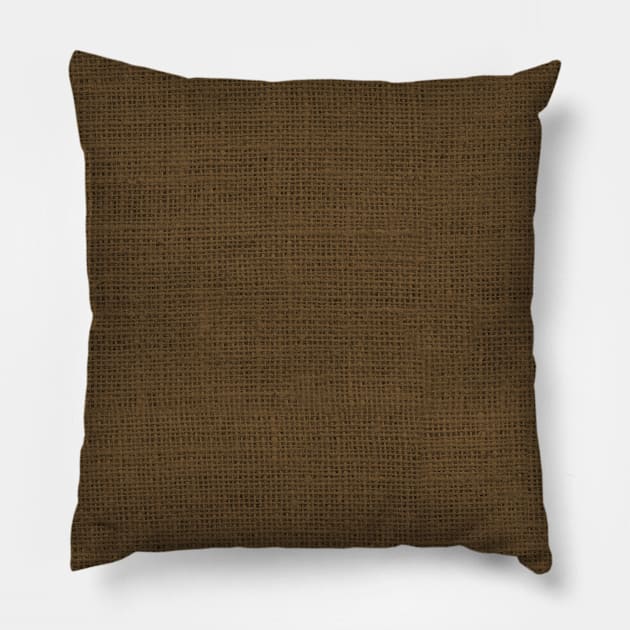 Medium Brown Christmas Burlap Cloth Pillow by podartist